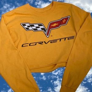 Yellow Corvette Cropped longsleeve